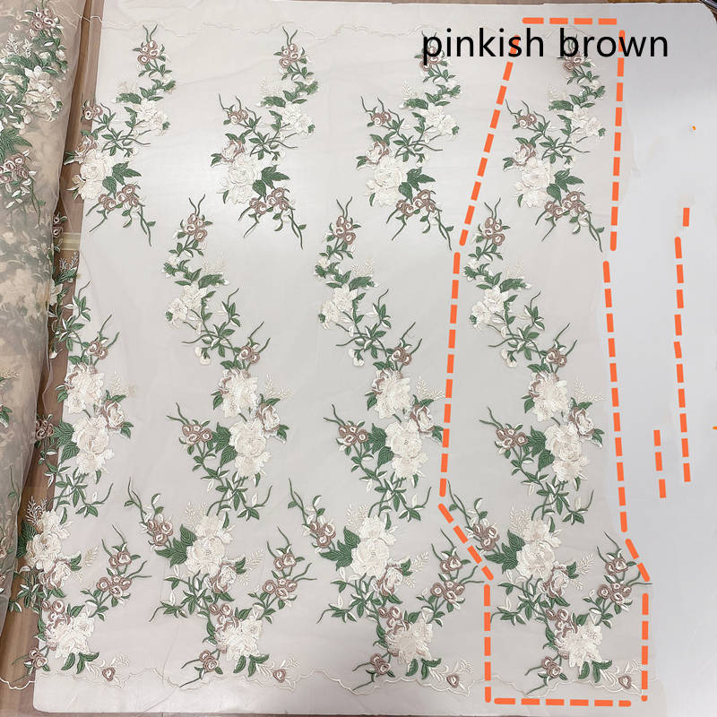 Dress Evening Dress Accessories Lace Fabric Multicolor Computer Embroidered Children's Clothing Decoration