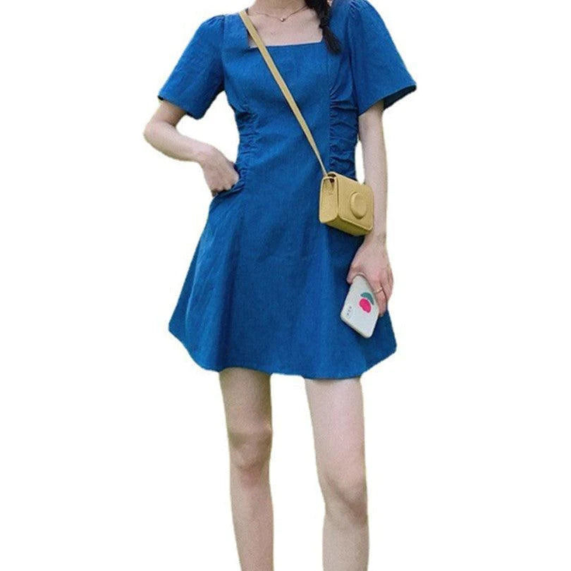Chiffon Dress Women''s Summer Short Denim Skirt - melvincucci
