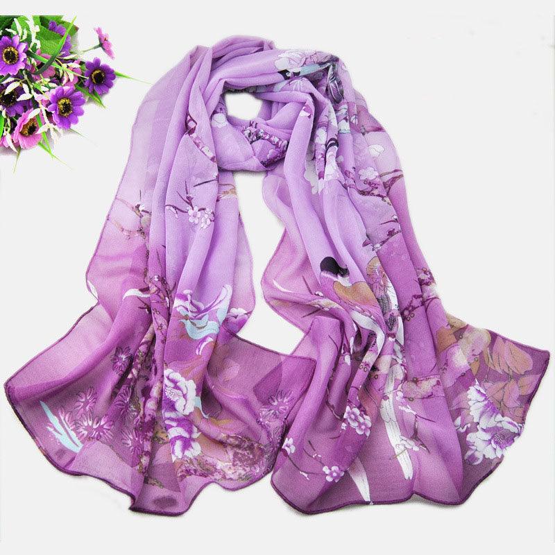 Chiffon Printed Chiffon Scarf For Women - melvincucci