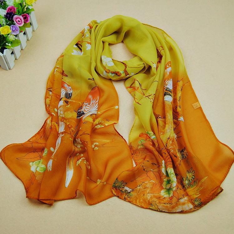 Chiffon Printed Chiffon Scarf For Women - melvincucci