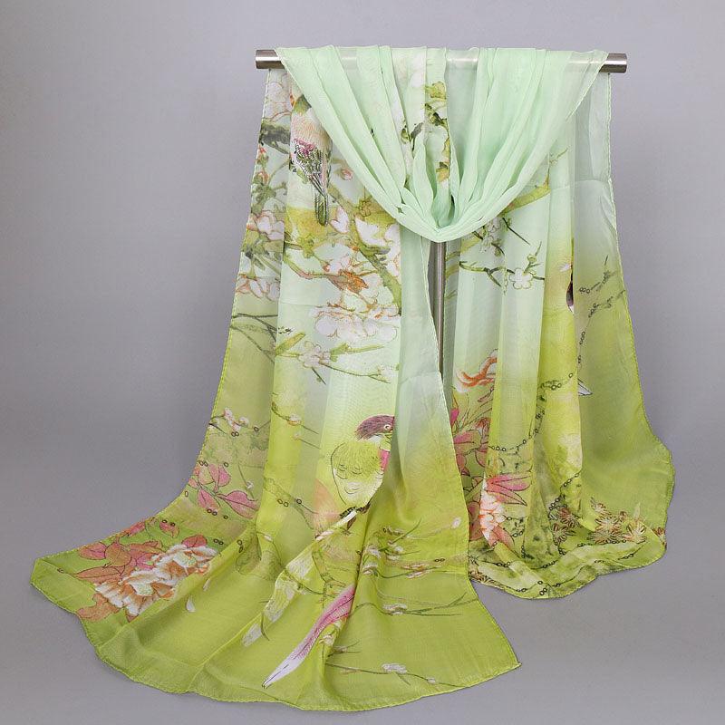 Chiffon Printed Chiffon Scarf For Women - melvincucci