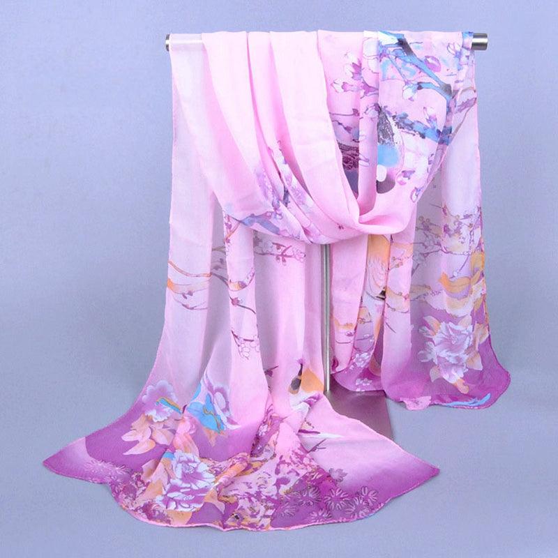 Chiffon Printed Chiffon Scarf For Women - melvincucci