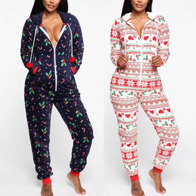 Christmas print hooded jumpsuit - melvincucci