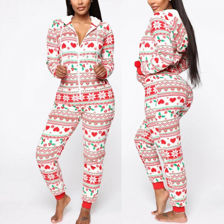 Christmas print hooded jumpsuit - melvincucci