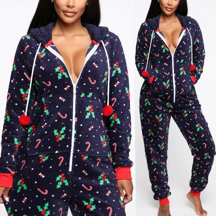Christmas print hooded jumpsuit - melvincucci