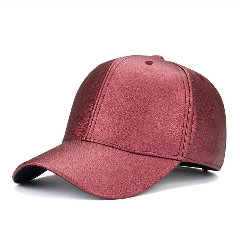 Cool!new fashion PU black Baseball Cap women Hats For men fall Leather cap Trucker cap casquette snapback winter for women - melvincucci