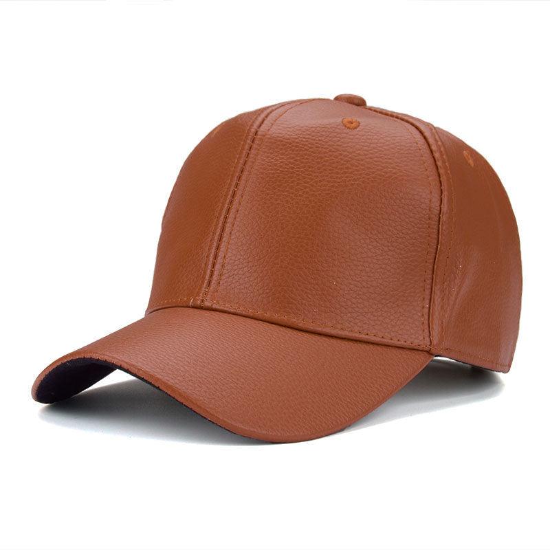 Cool!new fashion PU black Baseball Cap women Hats For men fall Leather cap Trucker cap casquette snapback winter for women - melvincucci