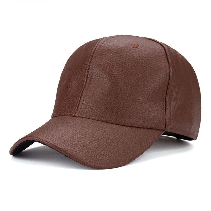 Cool!new fashion PU black Baseball Cap women Hats For men fall Leather cap Trucker cap casquette snapback winter for women - melvincucci
