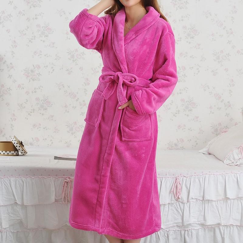 Coral Fleece Pajamas Pajamas Women Thickened Flannel Long-sleeved Men's Bathrobes Home Clothes - melvincucci
