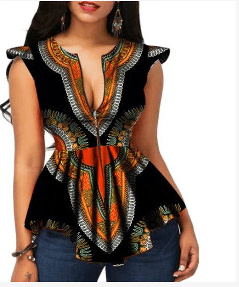 Cotton African Women's Blouse African Big Good J - melvincucci