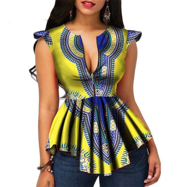 Cotton African Women's Blouse African Big Good J - melvincucci