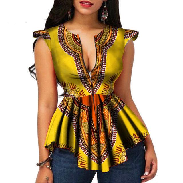 Cotton African Women's Blouse African Big Good J - melvincucci