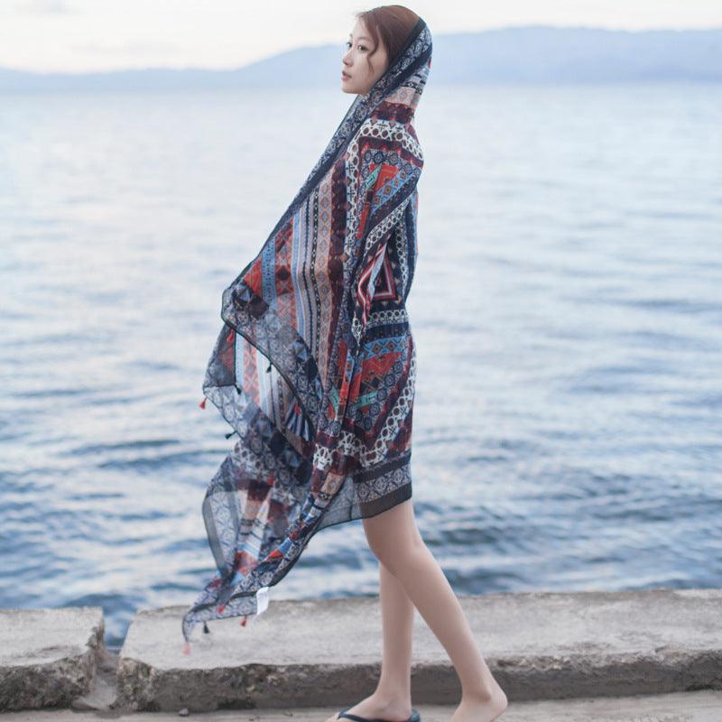 Cotton and linen scarf - melvincucci