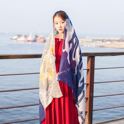 Cotton and linen scarf - melvincucci