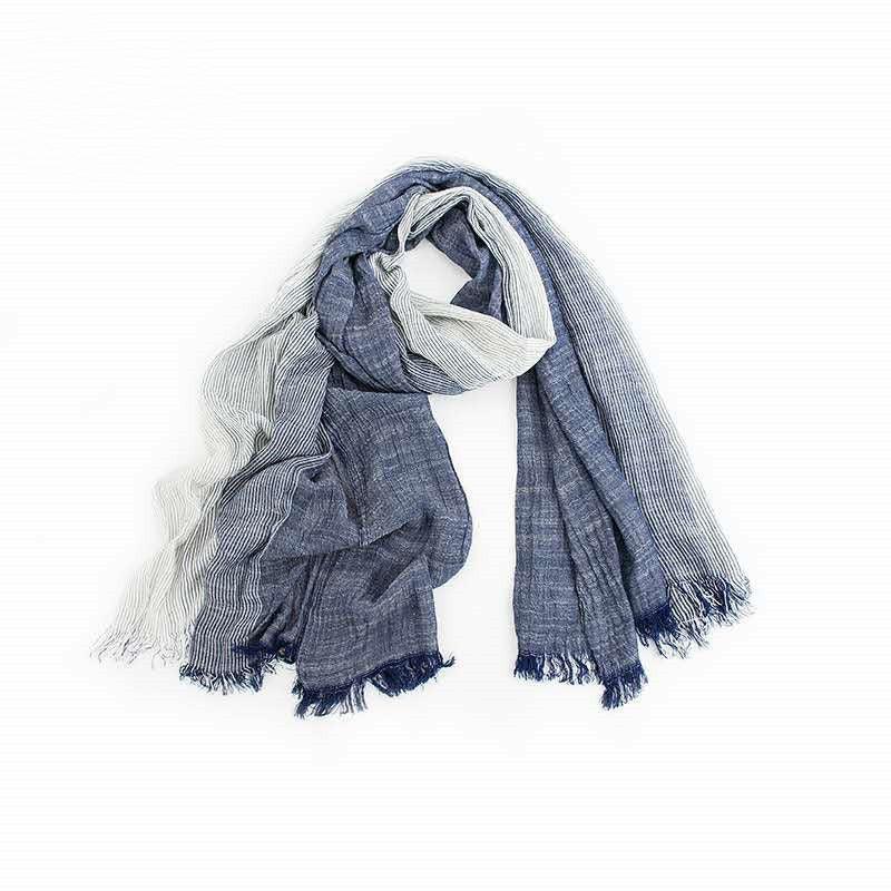 Cotton and linen stripes scarf - melvincucci
