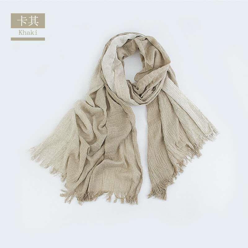 Cotton and linen stripes scarf - melvincucci