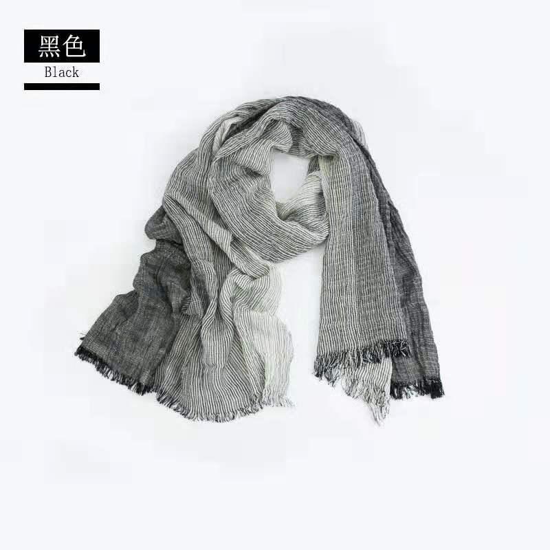 Cotton and linen stripes scarf - melvincucci