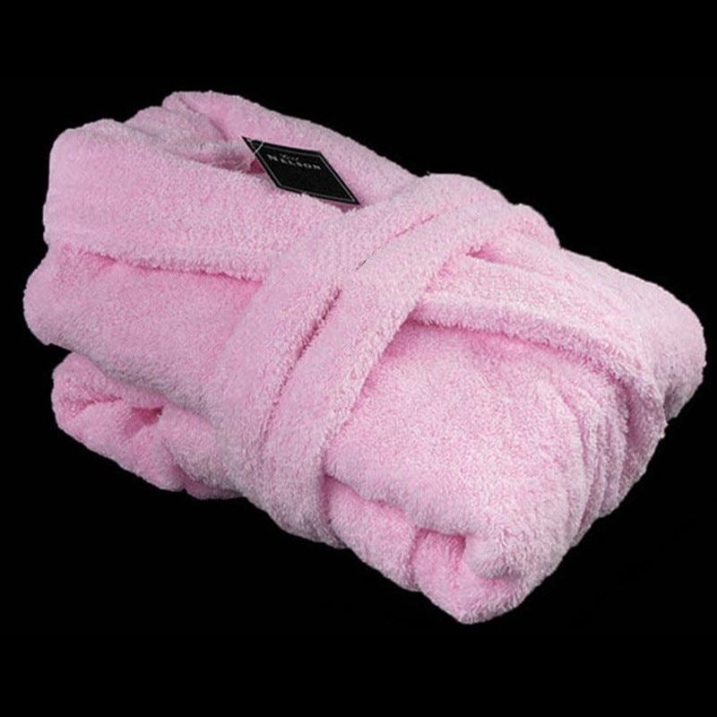 Cotton Bathrobe Night Gown Toweling Pajamas Couple Adult Bathrobe - melvincucci