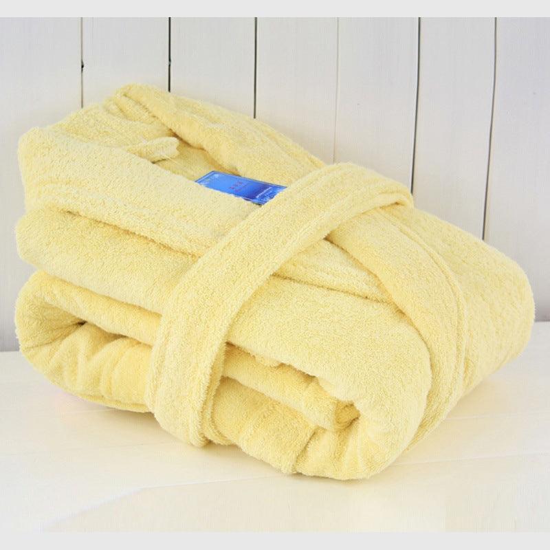 Cotton Bathrobe Night Gown Toweling Pajamas Couple Adult Bathrobe - melvincucci