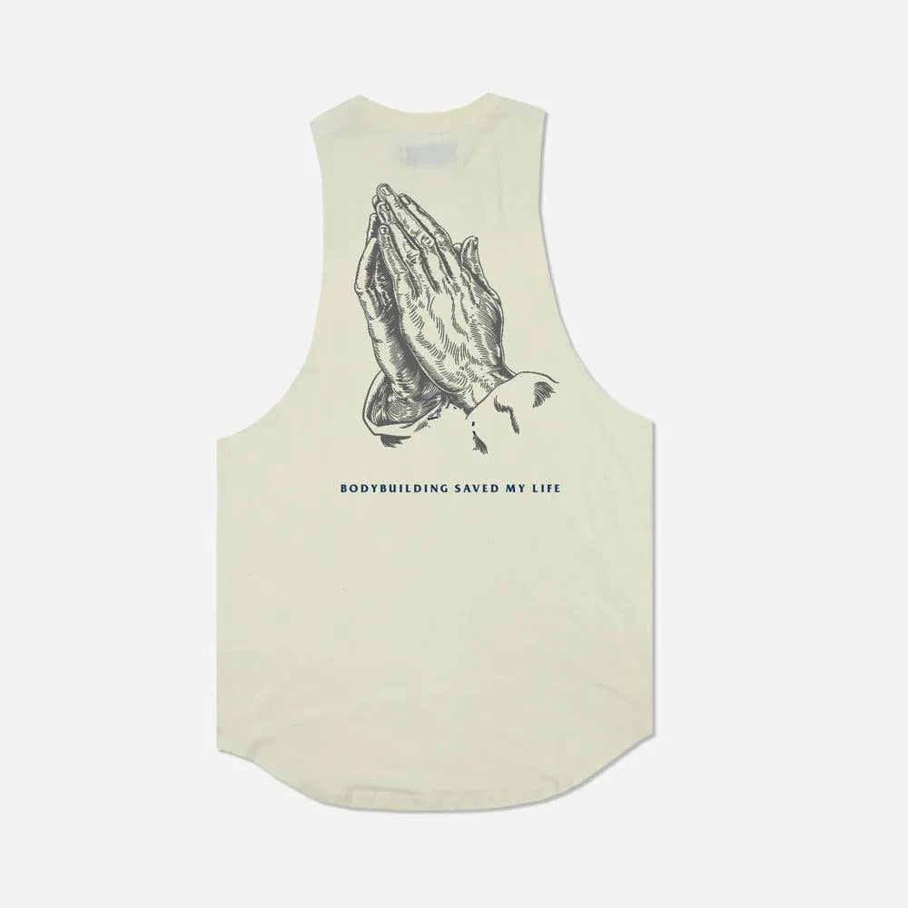 Cotton fitness vest sleeveless T-shirt men - melvincucci