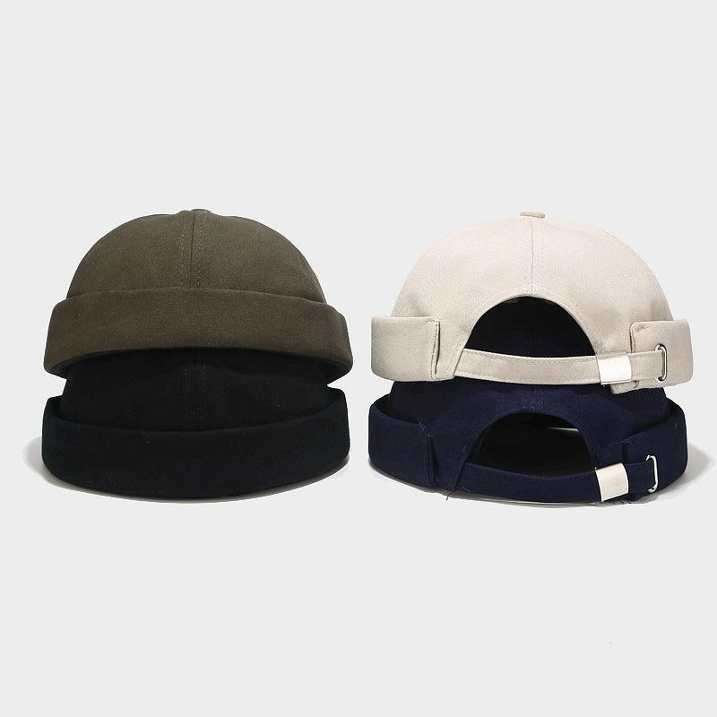 Cotton Retro Solid Color Light Board Landlord Hat Men - melvincucci