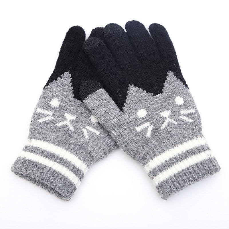 Couple knitted gloves touch screen gloves - melvincucci