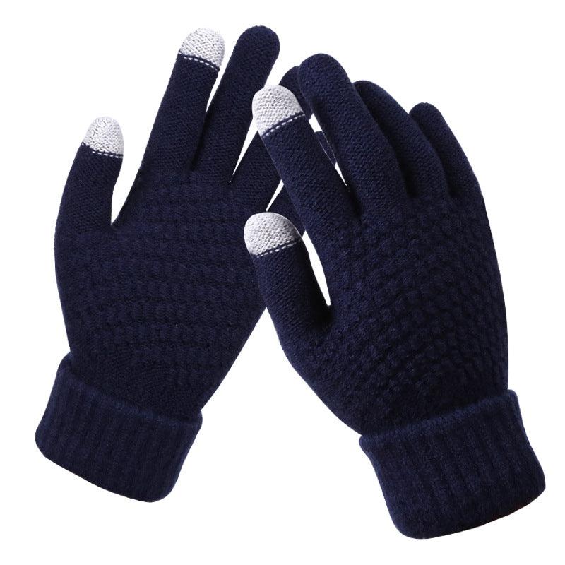 Couple knitted gloves touch screen gloves - melvincucci