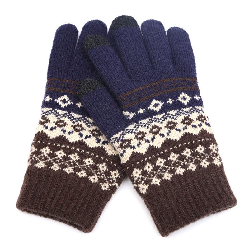 Couple knitted gloves touch screen gloves - melvincucci