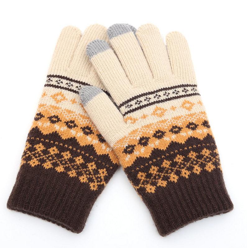 Couple knitted gloves touch screen gloves - melvincucci