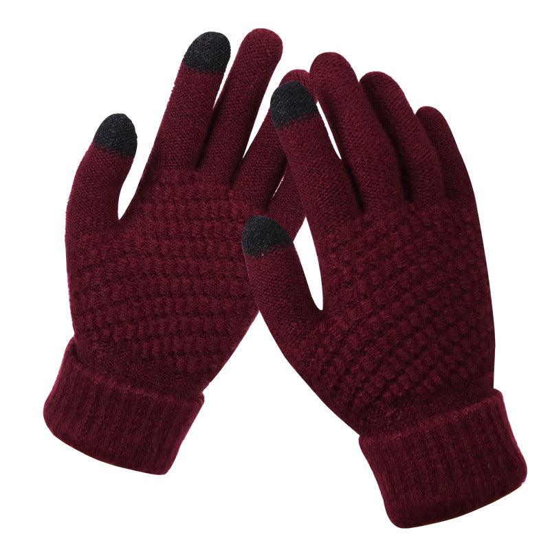 Couple knitted gloves touch screen gloves - melvincucci