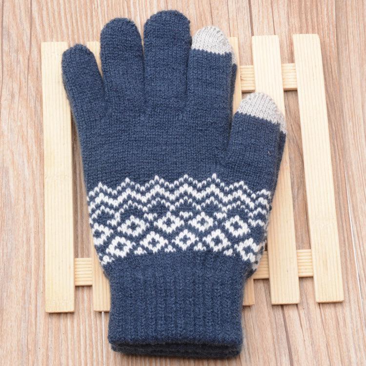 Couple knitted gloves touch screen gloves - melvincucci