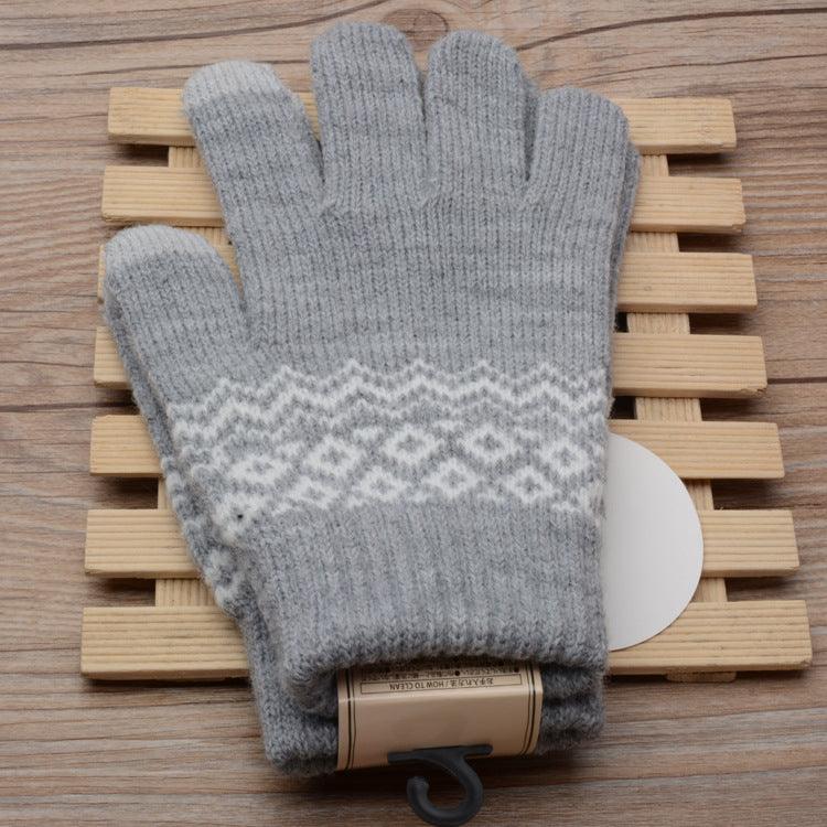 Couple knitted gloves touch screen gloves - melvincucci