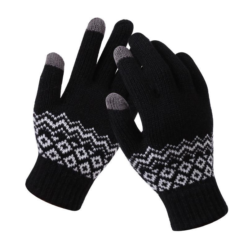Couple knitted gloves touch screen gloves - melvincucci