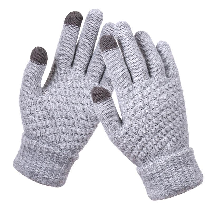 Couple knitted gloves touch screen gloves - melvincucci