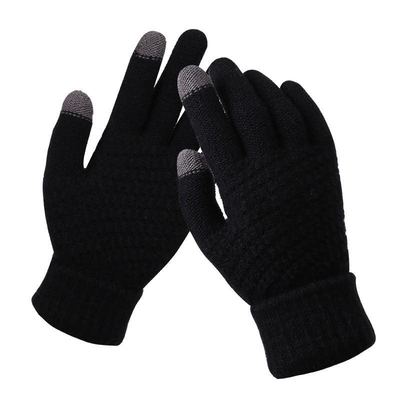 Couple knitted gloves touch screen gloves - melvincucci