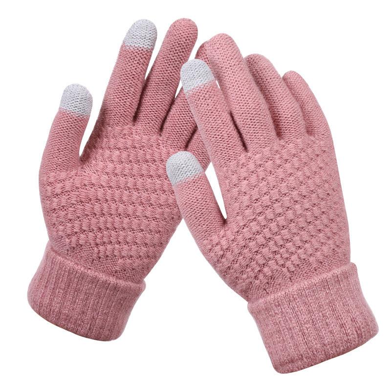 Couple knitted gloves touch screen gloves - melvincucci