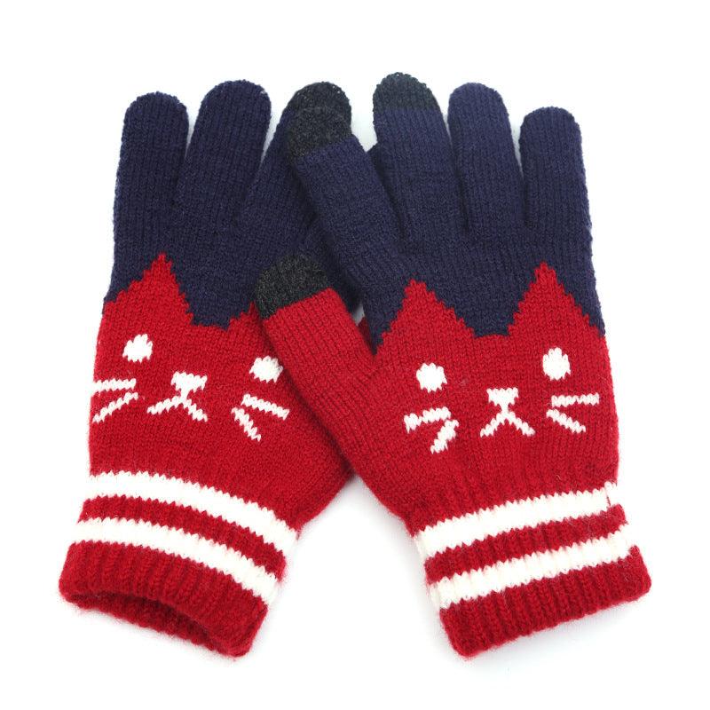 Couple knitted gloves touch screen gloves - melvincucci