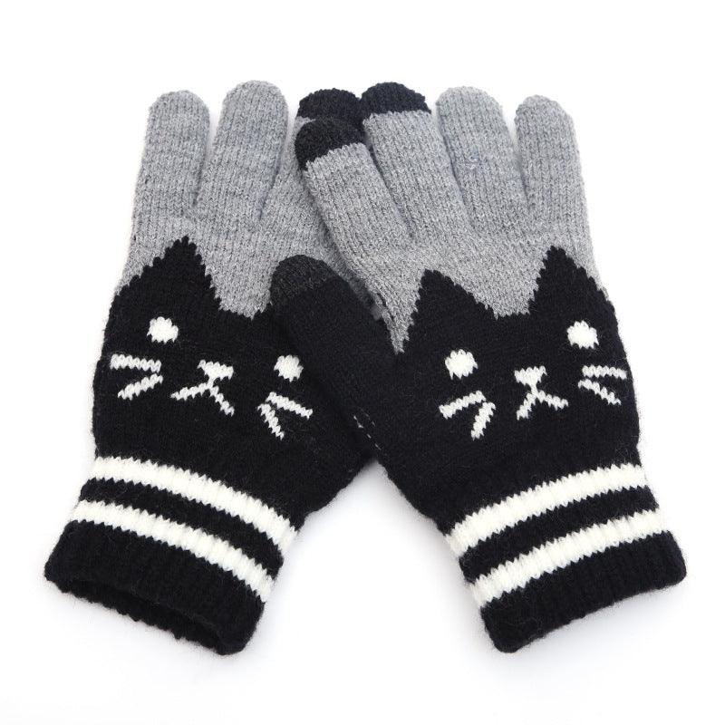 Couple knitted gloves touch screen gloves - melvincucci