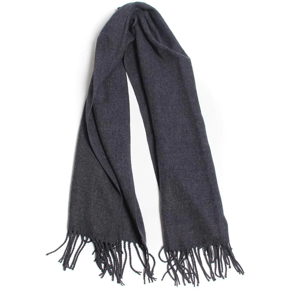 Couples Men And Women Scarf Long Thick  Cashmere Solid Color Warm Shawl - melvincucci