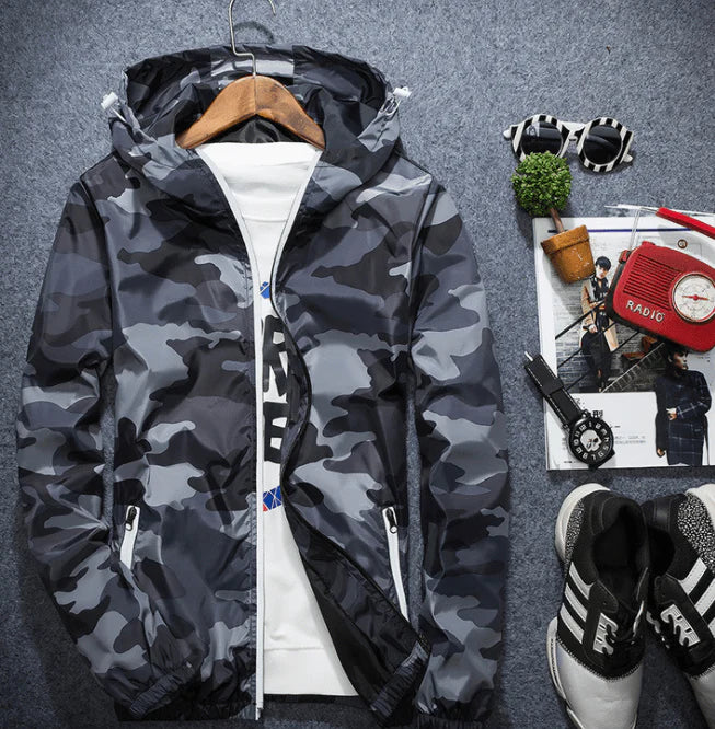 Covrlge Men Jacket Fashion 2021 Spring Men Brand Camouflage Jackets Casual Mens Coat Men's Hooded Luminous Zipper Coats MWJ011 - melvincucci