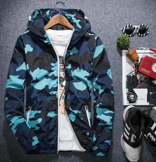 Covrlge Men Jacket Fashion 2021 Spring Men Brand Camouflage Jackets Casual Mens Coat Men's Hooded Luminous Zipper Coats MWJ011 - melvincucci