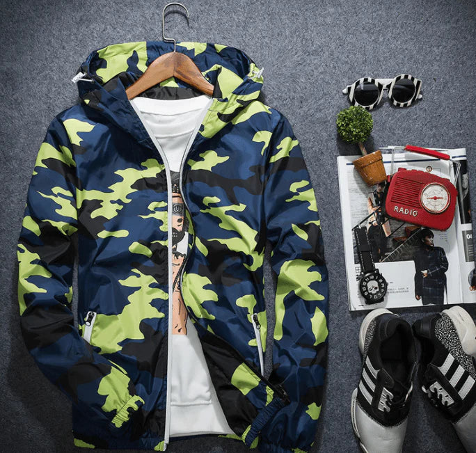 Covrlge Men Jacket Fashion 2021 Spring Men Brand Camouflage Jackets Casual Mens Coat Men's Hooded Luminous Zipper Coats MWJ011 - melvincucci