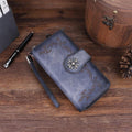 Cowhide hand-polished long wallet for women - melvincucci