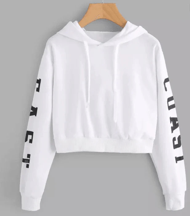 Crop pullover top sweatshirt women - melvincucci