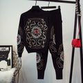 Cross stitch knitwear with small fragrance and beads - melvincucci