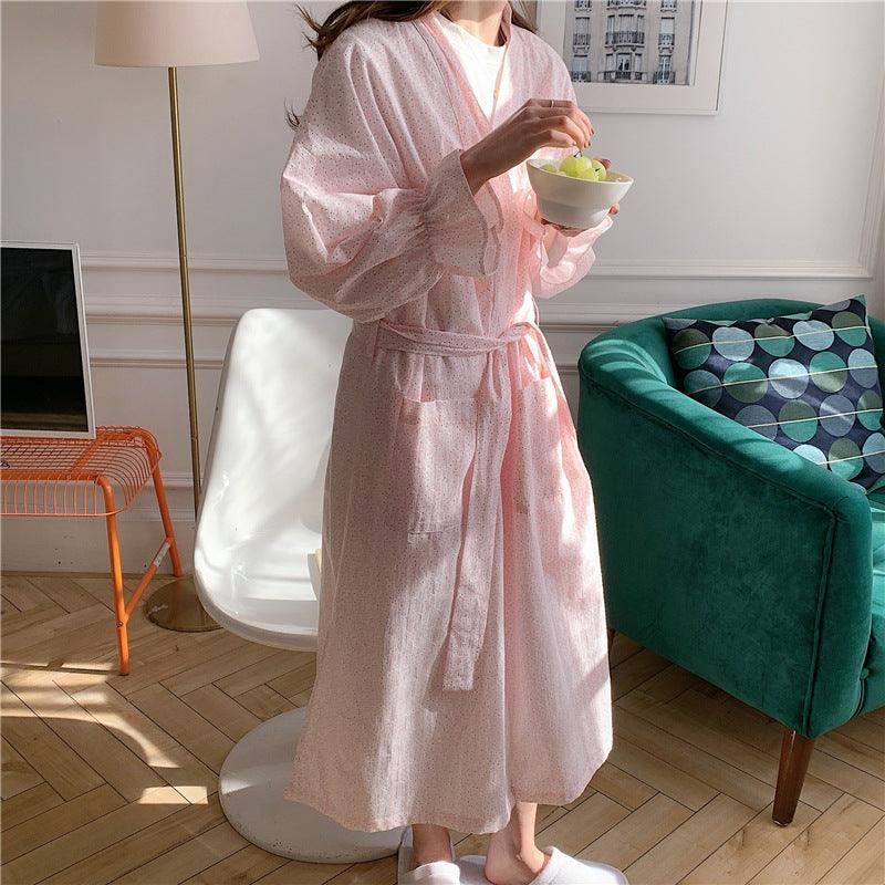 Cute Bathrobe Floral Long Kimono Loungewear - melvincucci
