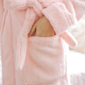 Cute big hat coral velvet bathrobe - melvincucci