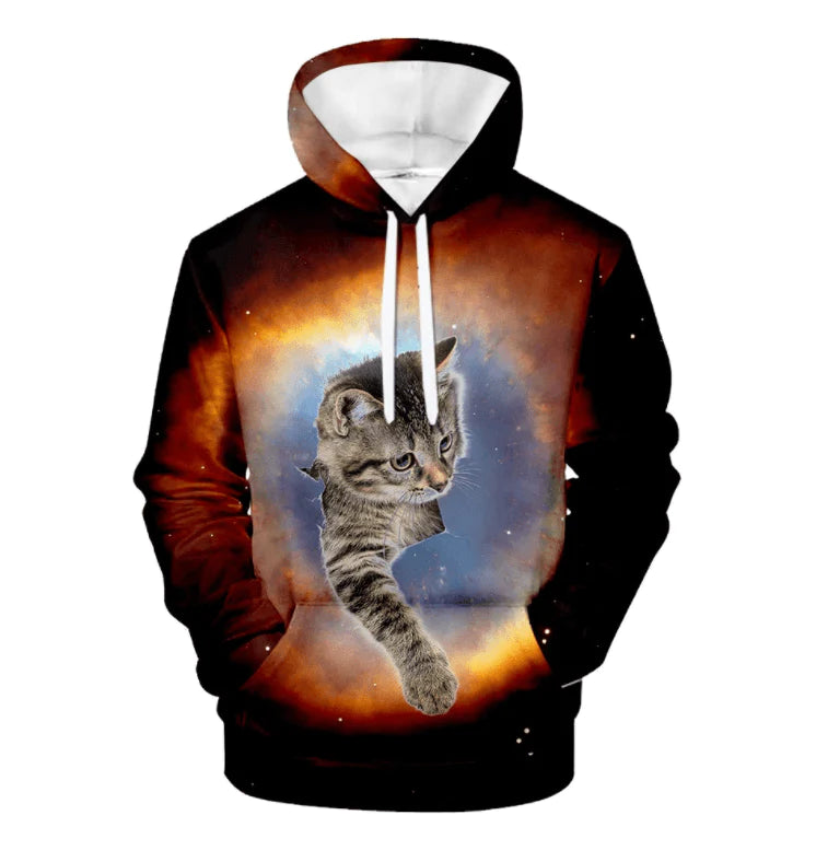 Cute Cat Hoodies Men Women Sweatshirt - melvincucci