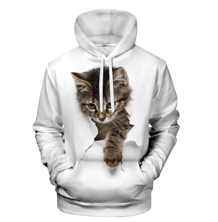 Cute Cat Hoodies Men Women Sweatshirt - melvincucci