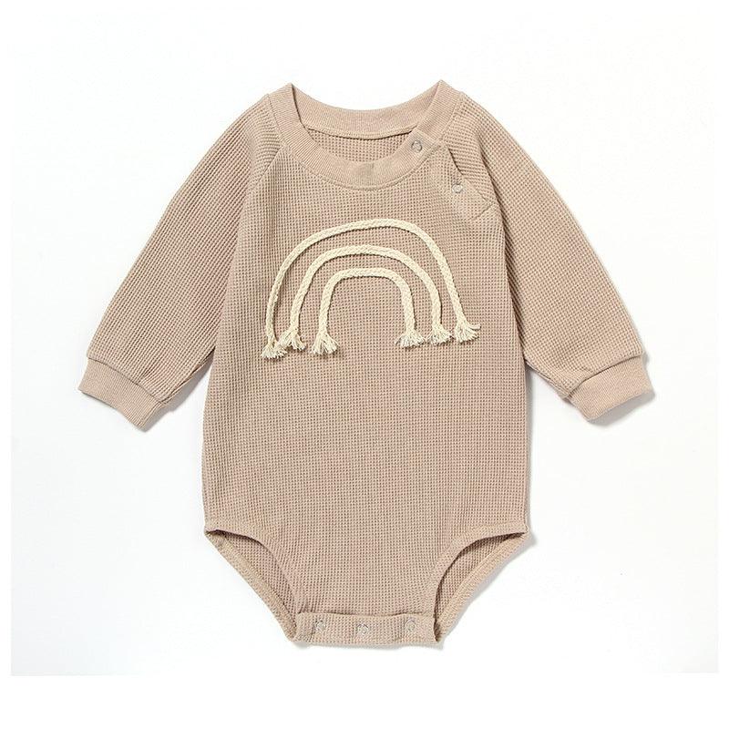 Spring And Autumn Romper R Baby Long Sleeve Waffle - melvincucci